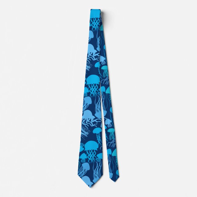 Corbata Cuidado con la medusa. L Blue.b D Blue BG (Anverso)