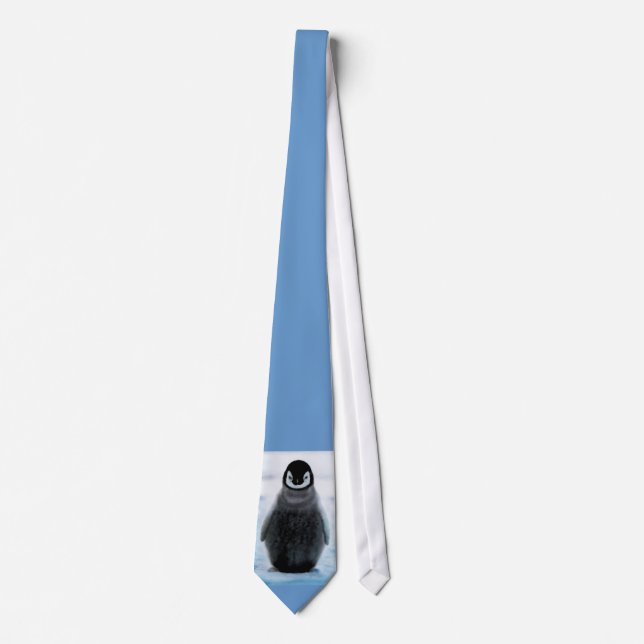 Corbata Cuidadosamente Pingüino Lover Art Necktie (Anverso)