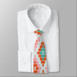 Corbata Curte Winter Geométrico Diamante Patrón Verde azul<br><div class="desc">Patrón de diamante geométrico de invierno en el neumático de cuello Verde azulado y rosa</div>