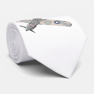 Corbata Curtiss P-40 Ilustracion de lápiz de aviones Warh