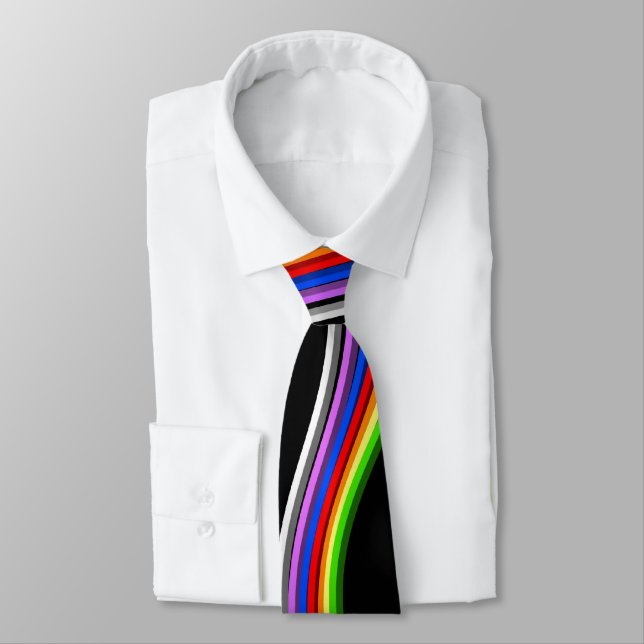 CORBATA CURVA DEL ARCO IRIS (Atado)