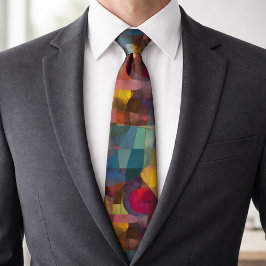 Corbata Custom Vivid Abstract Geometric Art 