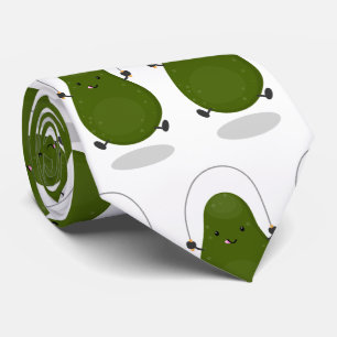 Corbata Cute aguacate salto cuerda personalizado ilustraci