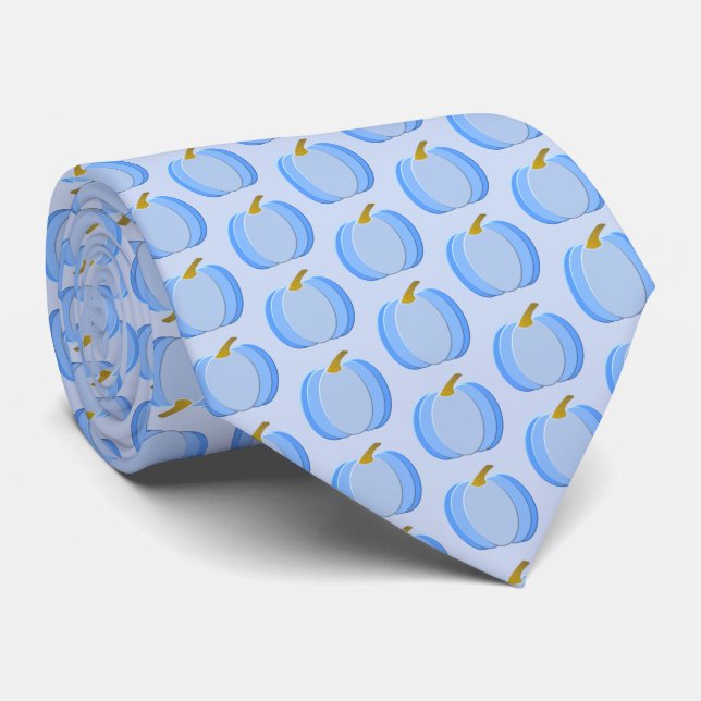 Corbata Cute Blue Baby Boy Calabaza Patterada (Enrollado)
