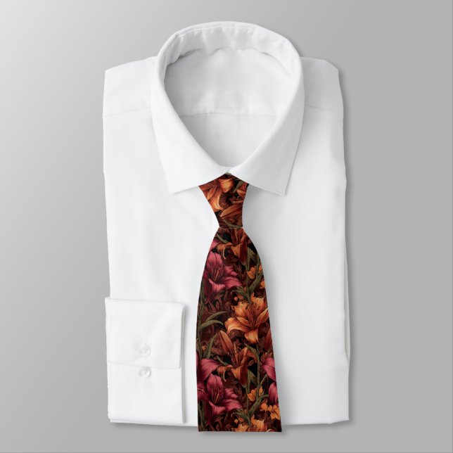 Corbata Cute Christmas Gift For Him Lilies Flower (Atado)