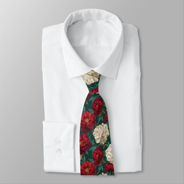 Corbata Cute Gifts For Guys Peonies Floral (Atado)