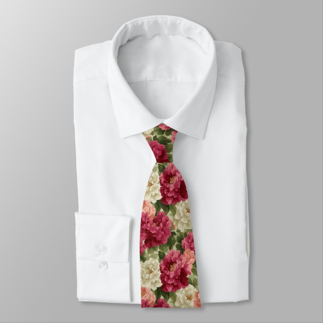 Corbata Cute Gifts For Men Peonies (Atado)