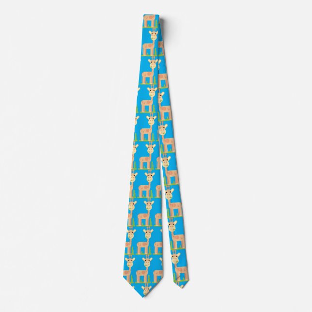 Corbata Cute Giraffe Munching Thunder_Cove (Anverso)