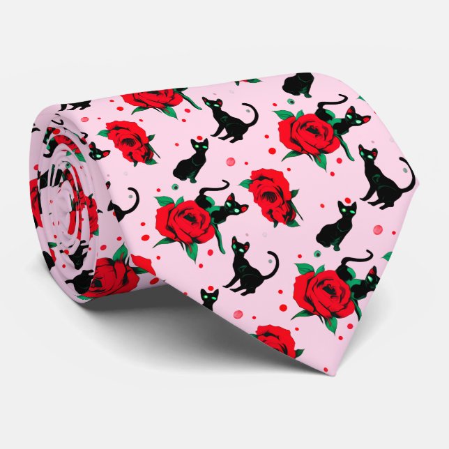 Corbata Cute Gothic Valentine (Enrollado)