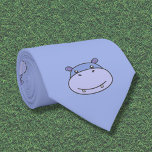 Corbata Cute Hippo Neck Tie<br><div class="desc">Para un hombre con humor,  ¡tómate esta corbata de cuello con una cara de hipopótamo linda! Un regalo gracioso para un esposo o simplemente un amigo,  ¡puede usarlo tanto en el trabajo como para fiestas o recepciones sociales!</div>
