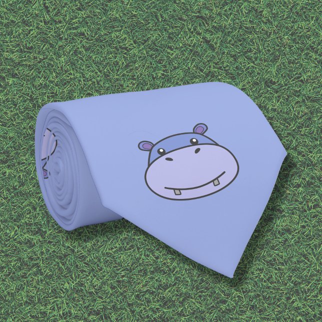 Corbata Cute Hippo Neck Tie (Cute Hippo Neck Tie)