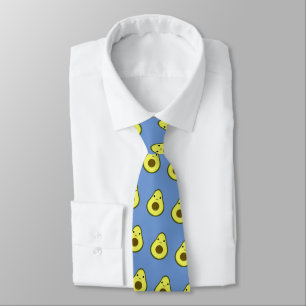 Corbata Cute Kawaii Sonriente aguacate