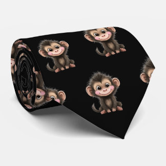 Corbata Cute Monkey Kawaii Neck Tie