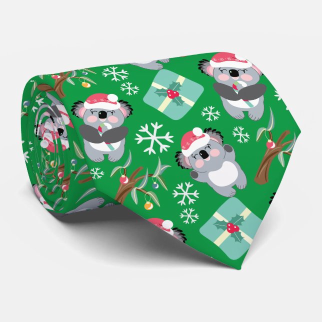 Corbata Cute Navidades Koala (Enrollado)