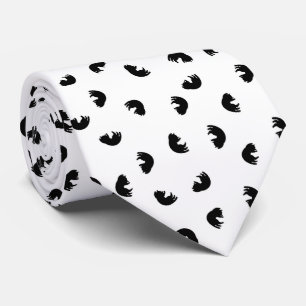 Corbata CUTE Patrón de gato negro y blanco