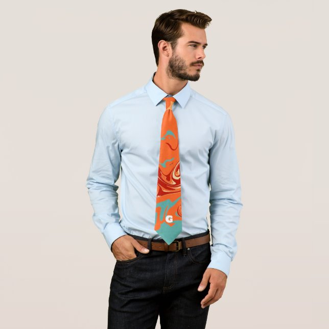 Corbata Cute Personalize Pastel Marbel (In situ)