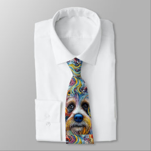 Corbata Cute Pop Art Terrier