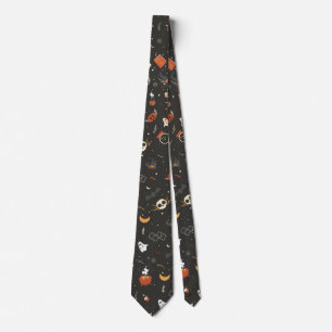 Corbata Cute Spooky Whimsical Halloween Pattern Background