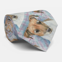 CUTE TERRIER PET DOG FUN NECK TIE