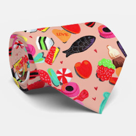 Corbata Cute valentines you're so sweet pink candy & heart