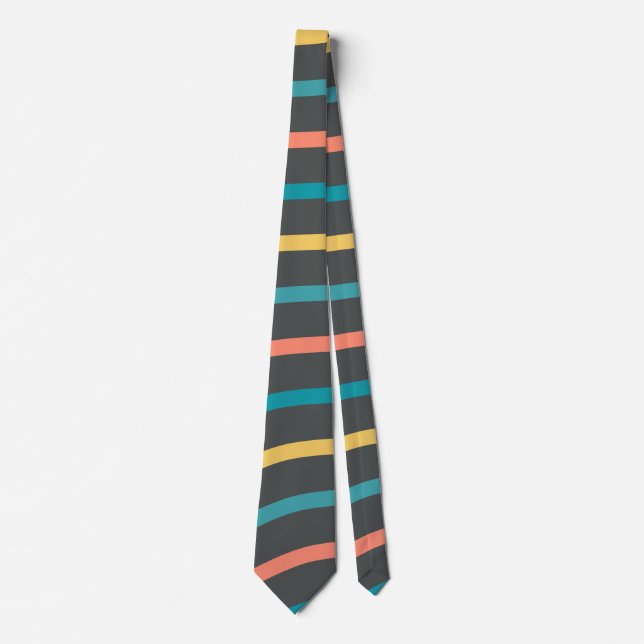 Corbata Cute Wavy Striped Ash (Anverso)