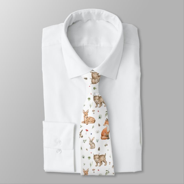 Corbata Cute Woodland Animal Pattern (Atado)