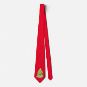 Corbata Cuto Árbol de Navidad Festividad Roja