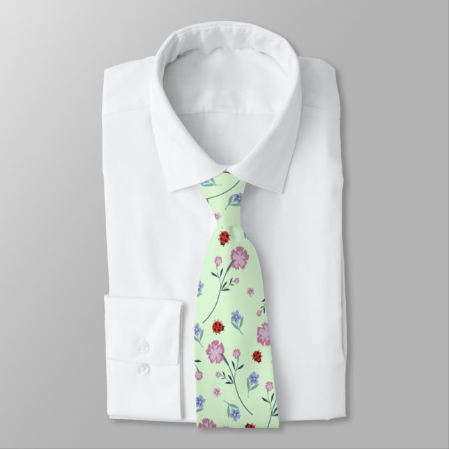 Corbata Cuto insecto de labios Polka dot Daisy Flower Rust (Atado)