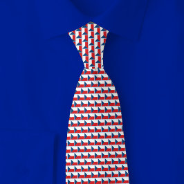 Corbata Czechia Flag Brick Pattern
