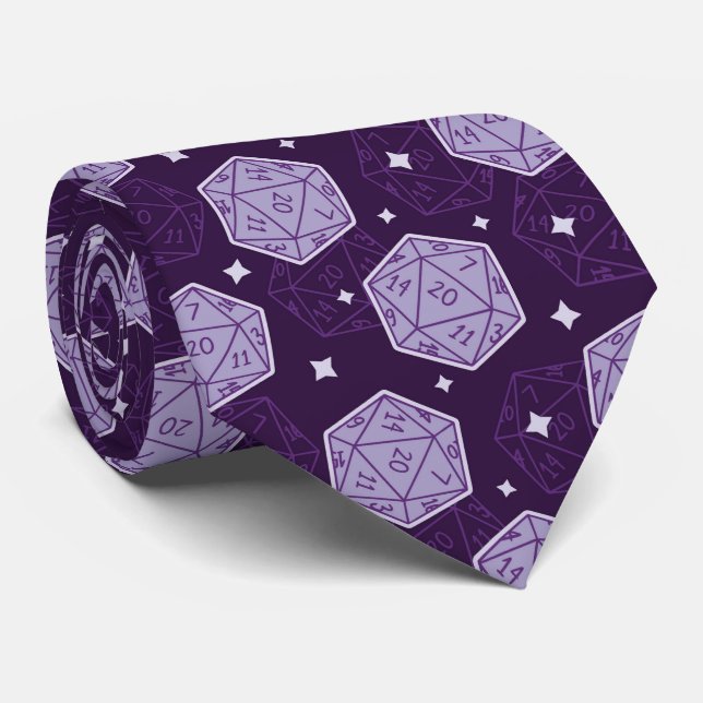 Corbata D&D Tie, D20 NeckTie, DnD Regalo Para Dungeon Mast (Enrollado)