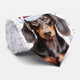 Corbata Dachshund de Pelo Liso Woof Navidad Amante de los 