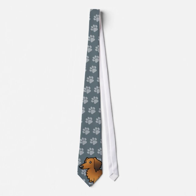 Corbata Dachshund del dibujo animado (de pelo largo) (Anverso)