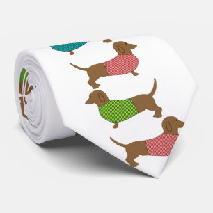 Corbata Dachshund Dog In Sweater Pattern Fun