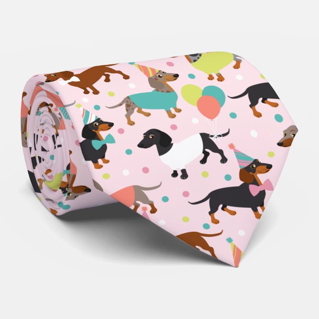 Corbata Dachshund Fiesta Neck Tie (Enrollado)