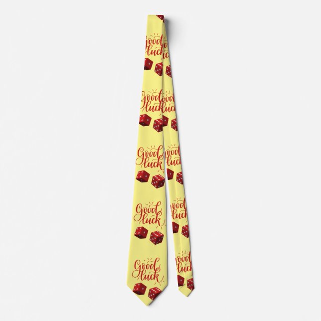 Corbata dados de día afortunado (Anverso)