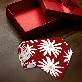 Corbata Daisies MaroonPersonalize Inicial