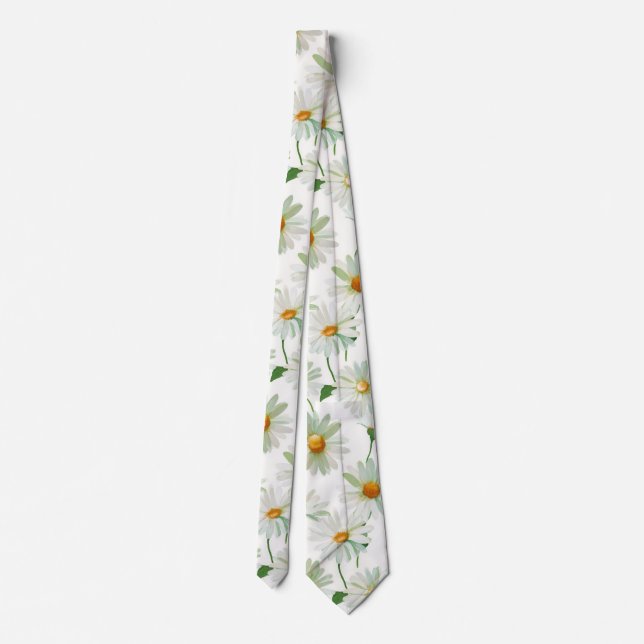 Corbata Daisies Watercolor Floral Pattern (Reverso)