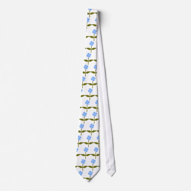 Corbata Daisy Flower Bonito Blue Floral (Anverso)