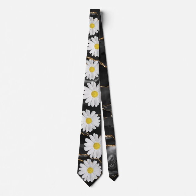Corbata Daisy negro y oro (Anverso)