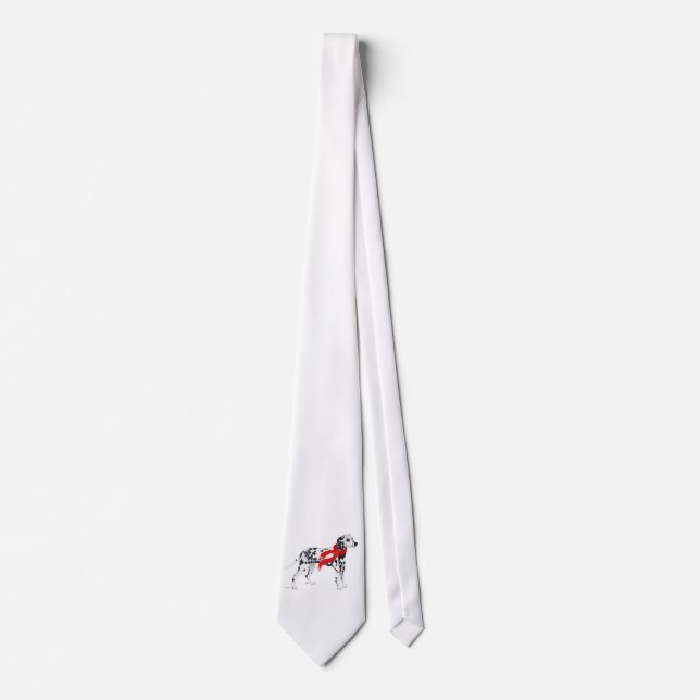Corbata Dálmata con una Bufanda Roja (Anverso)