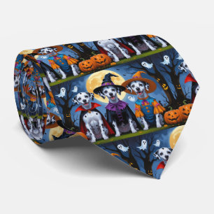 Corbata Dalmatia Perro Calabaza Halloween Gracioso