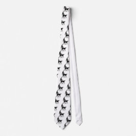 Corbata Dama Art Déco y Borzoi