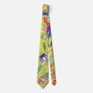 Corbata Dama con abanico de Gustav Klimt, Japonismo vintag