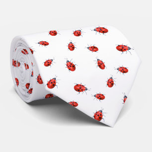 Corbata Damas Rojas sobre Blanco
