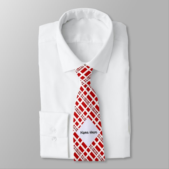Corbata Danmark og Dannebrog con tu nombre (Atado)