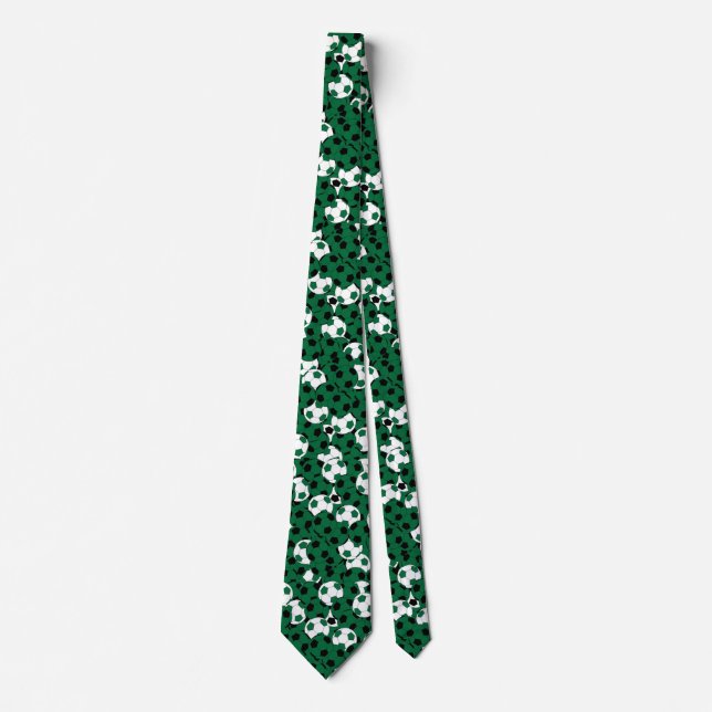 Corbata Dark Green ⚽ Soccer Ball Collage - Two Side Print (Anverso)