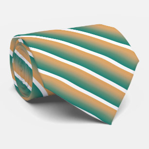 Corbata Dark Teal and Orange Striped