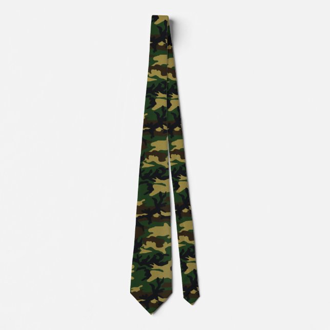 Corbata Dark Woodland Camo Tie (Anverso)