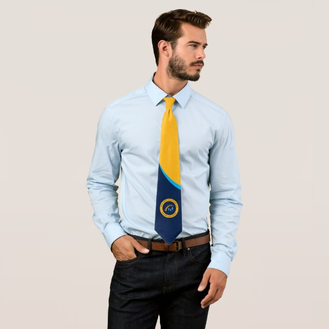 Corbata DCF Seal Neck Tie - Gold (In situ)