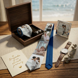Corbata de 5 fotos personalizadas para el Día del